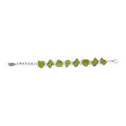 Zamak and peridot bracelet